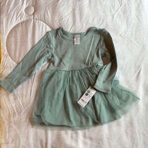 Mint Green Long Sleeve Baby Dress
